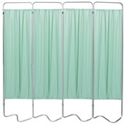 OMNIMED 4 Section Beamatic Privacy Screen with Vinyl Panels, Green 153054-15